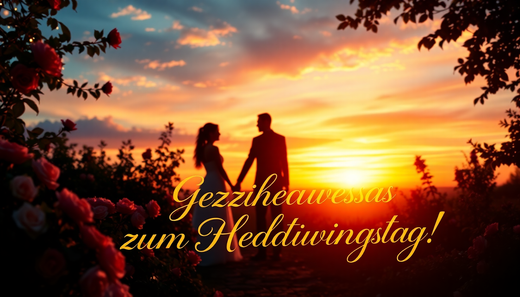 Herzliche Glückwünsche zum Hochzeitstag!