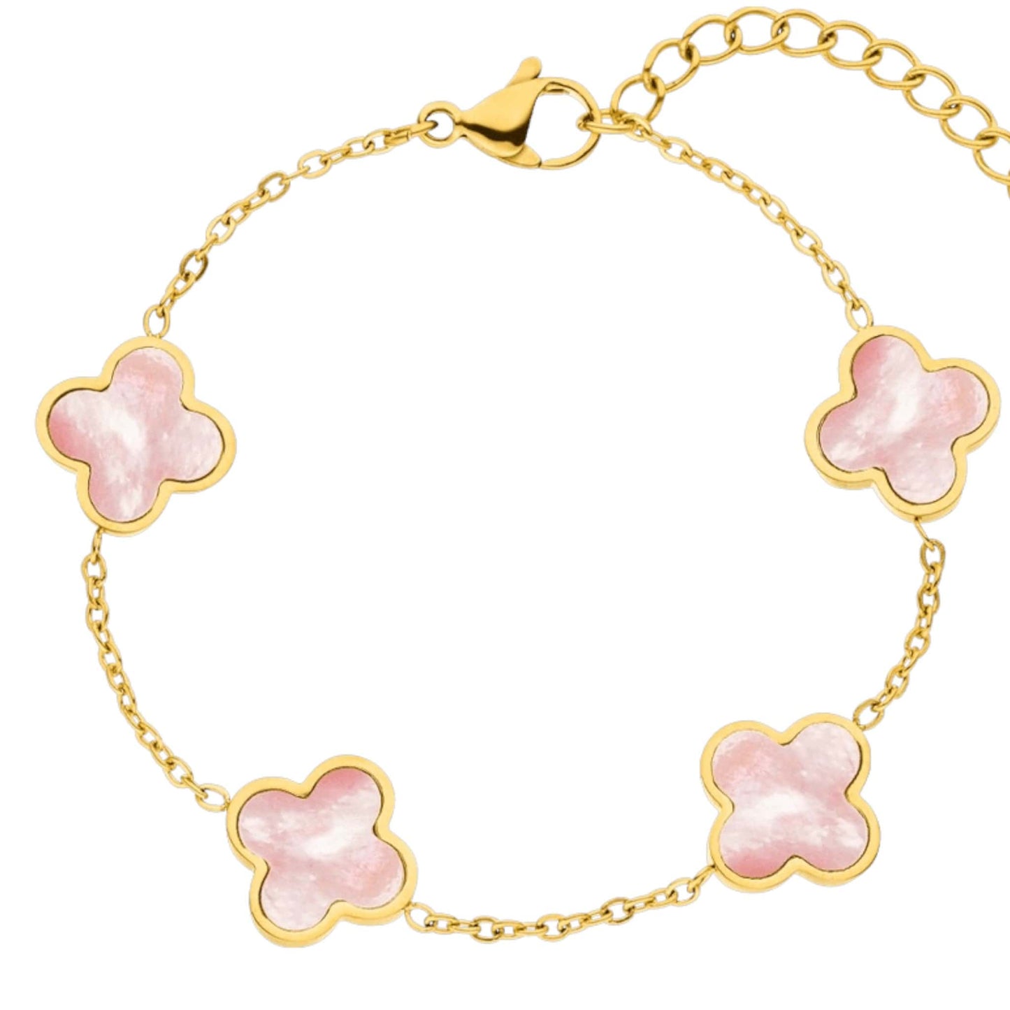 pinkes clover armband