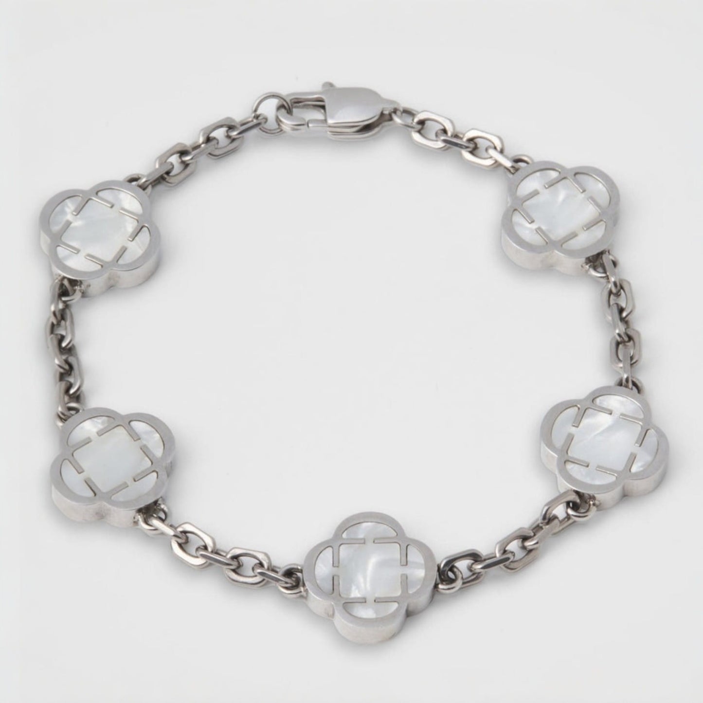 kleestein-armband silber