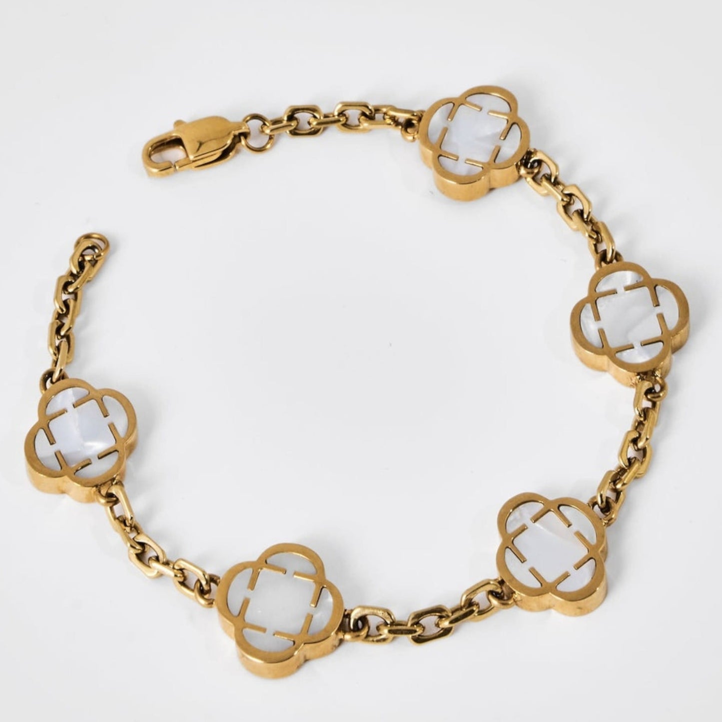 kleestein-armband (gold)