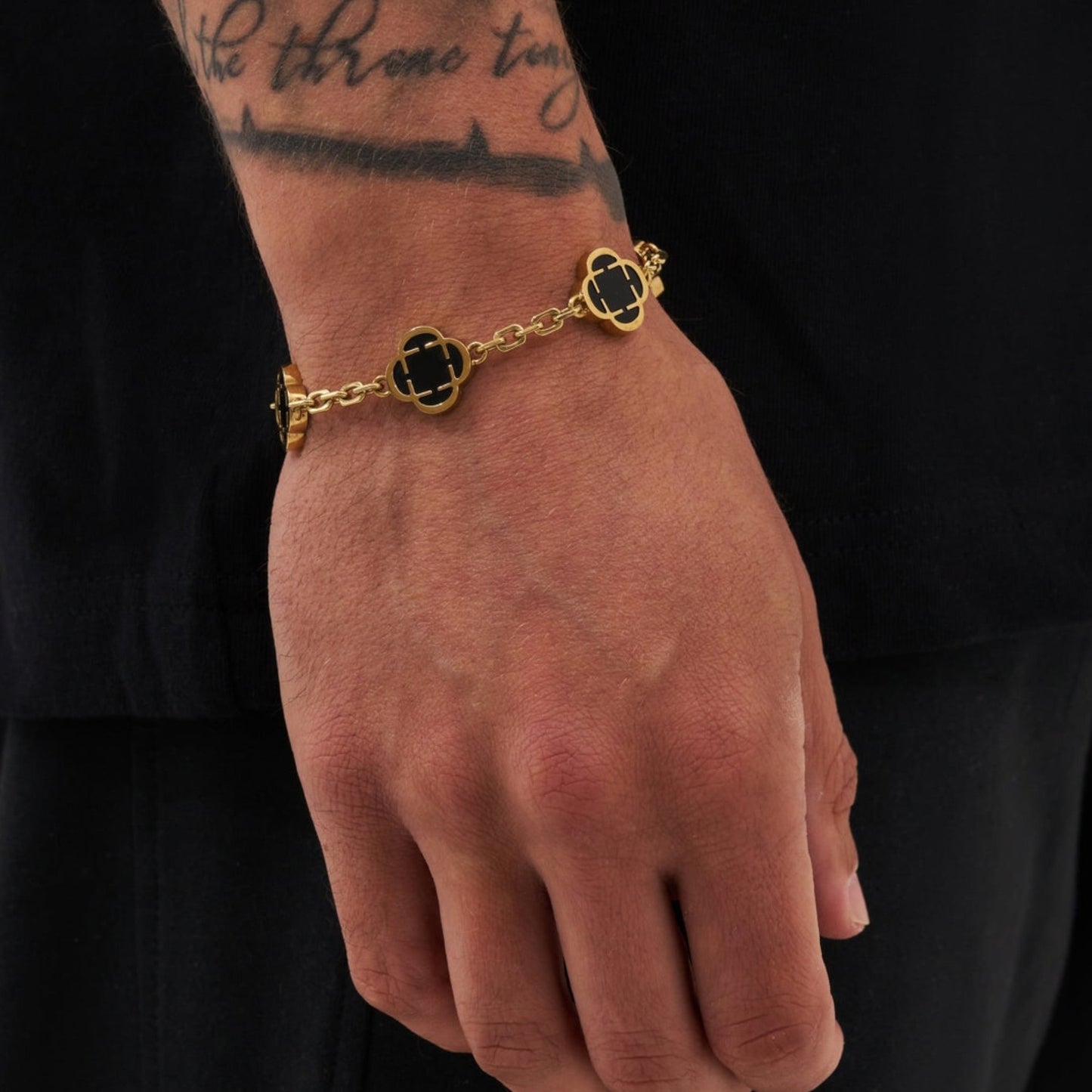 kleestein-armband (gold)