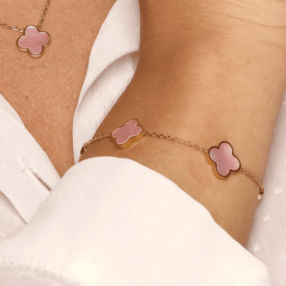 Pinkes Clover Armband