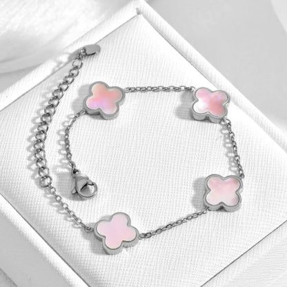 Pinkes Clover Armband